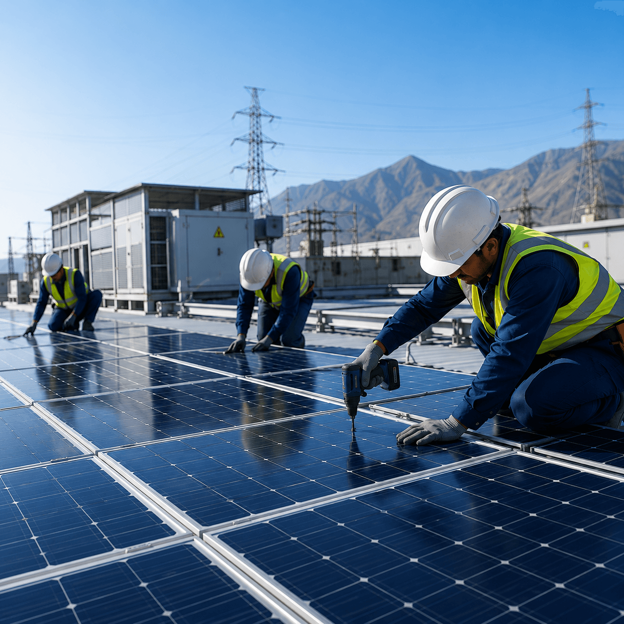 Solar power plant installation